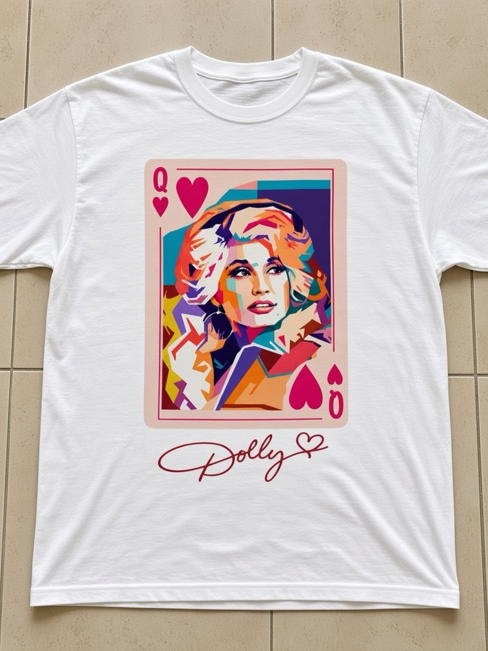 Dolly Parton Queen Of Hearts Signature Graphic Tee